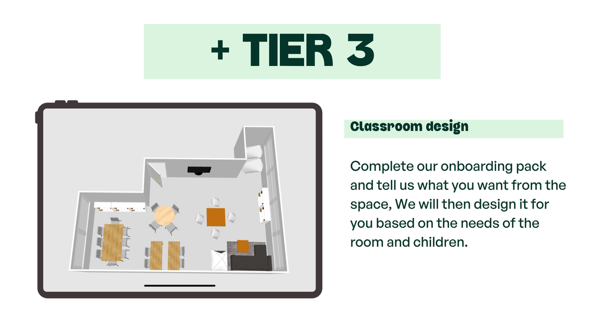 Classroom design service Tier 3