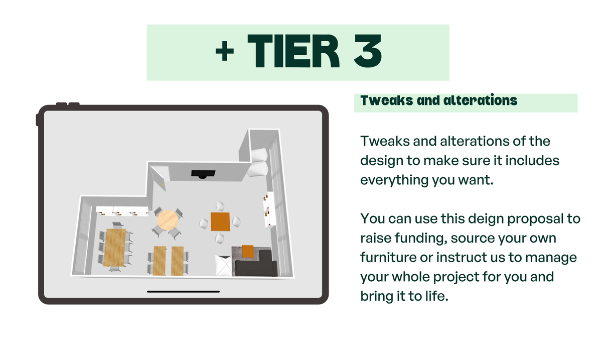Classroom design service Tier 3