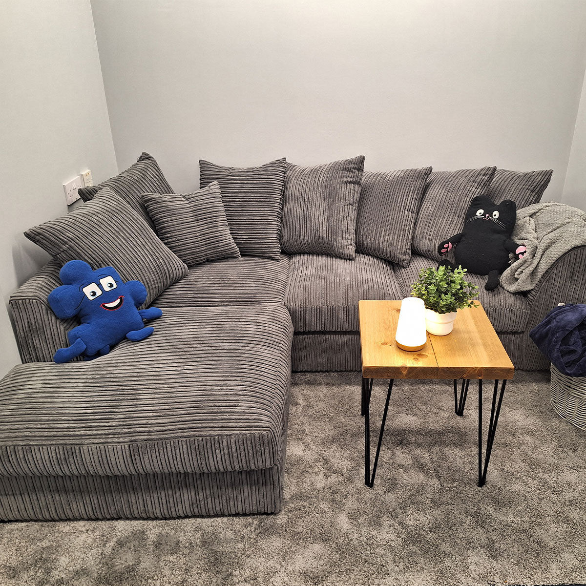 Aariya's Grey Left Hand Facing Corner Sofa