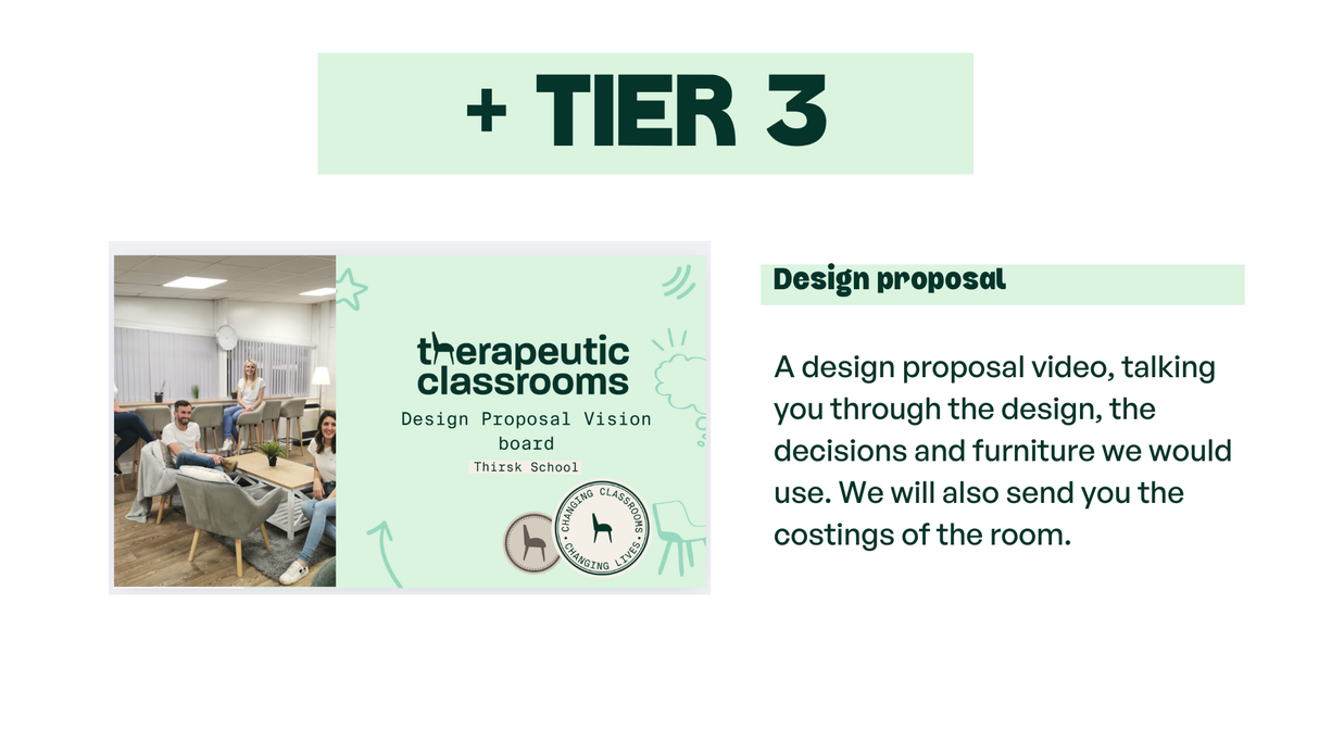 Classroom design service Tier 3