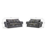 Amari's Grey 3 and 2 Seater Sofa